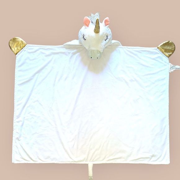 Pillowfort unicorn white hooded blanket - Picture 2 of 9